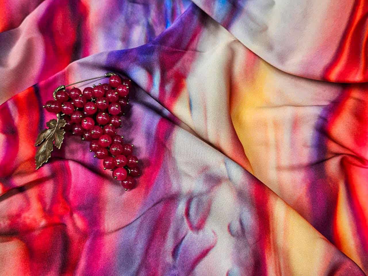 Silk scarf "Wine Emotion"